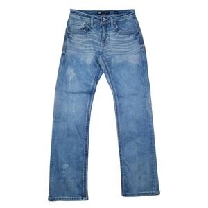 BKE Jake Straight Jeans Mens 30x32 Blue Stretch Denim Straight Leg Distressed